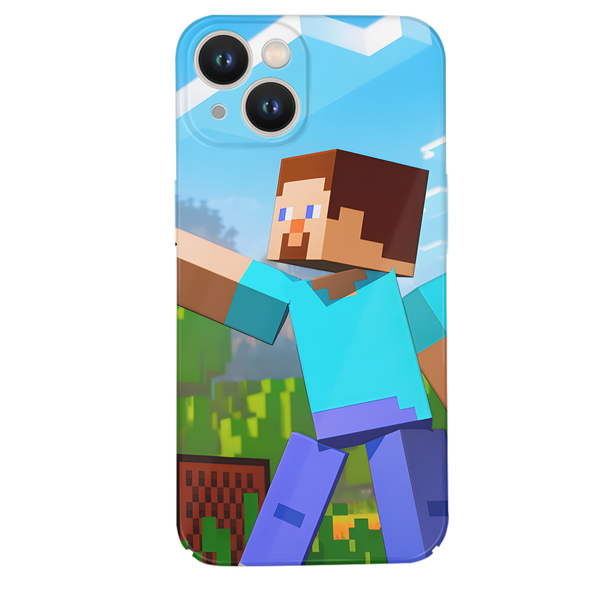 （画像用） マインクラフト ブロックの世界 Minecraft MC Block world 【iPhone 14シリーズ対応】ハードケース